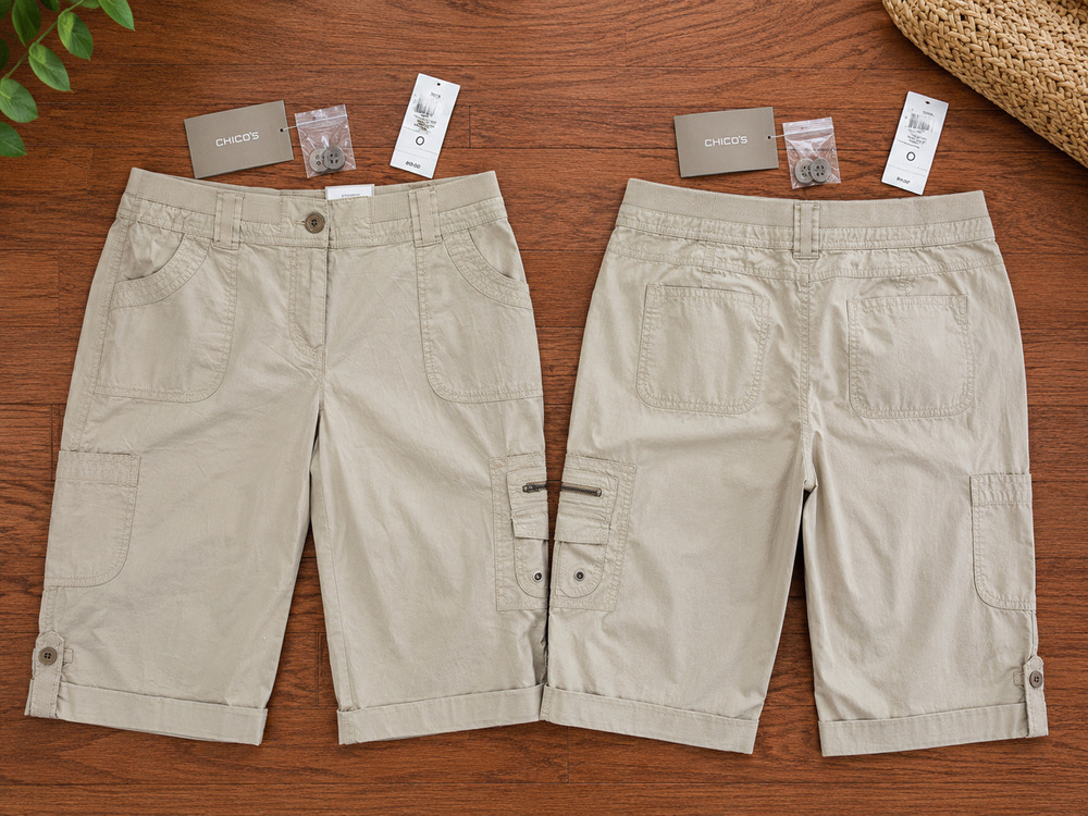 Chico's Bermuda Utility Shorts (NWT)
